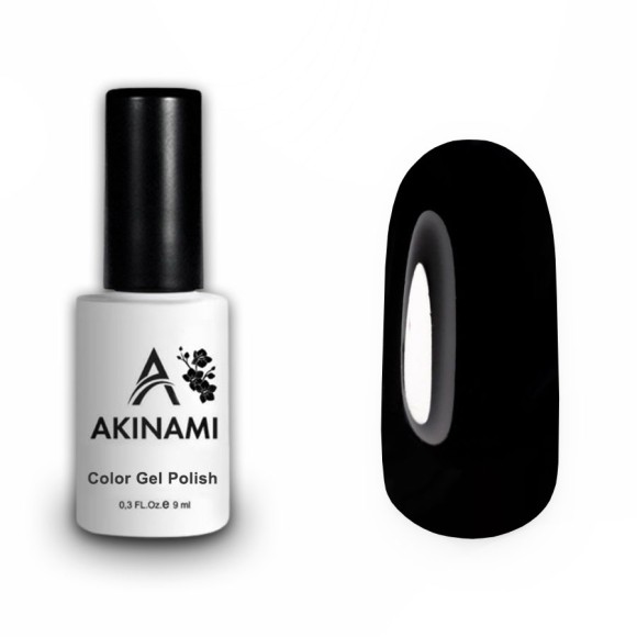 Гель-лак Akinami 002 Black, 9мл